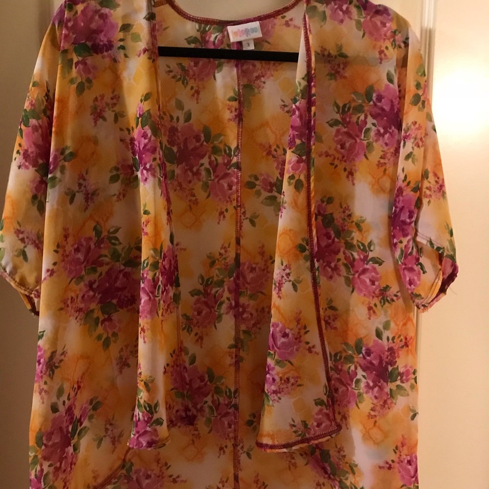 Lularoe Floral Bianka Overlay Size 3